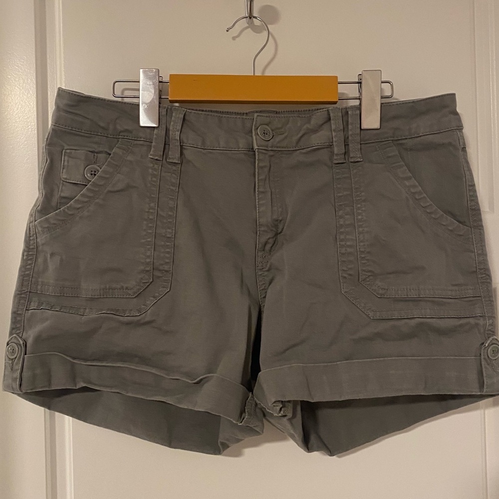 Kismet Cargo Shorts Size 14 Gray Utility Pocket Summer Casual - Picture 2 of 8
